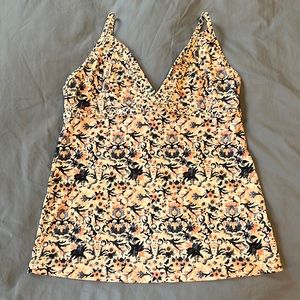Athleta floral print tankini, medium
